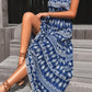 Printed Square Neck Sleeveless Maxi Dress