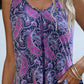 Printed Slit Scoop Neck Tank