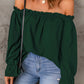 Off-Shoulder Flounce Sleeve Blouse