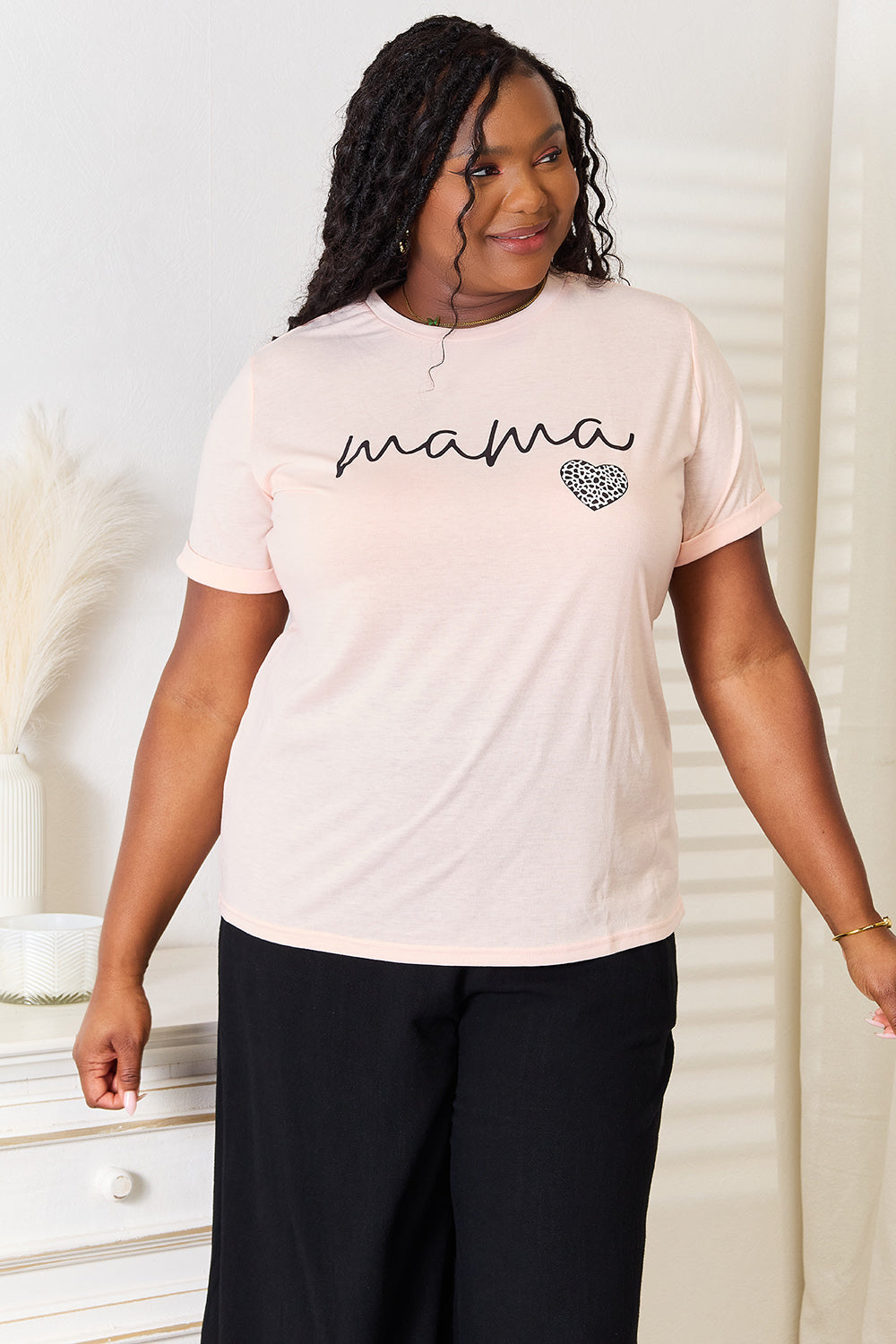 Simply Love MAMA Heart Graphic T-Shirt