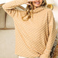 BiBi Checkered Round Neck Thumbhole Long Sleeve Top