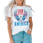 GOD BLESS AMERICA Cuffed Tee Shirt