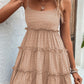 Frill Spaghetti Strap Tiered Dress