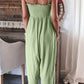 Full Size Smocked Spaghetti Strap Wide Leg Jumpsuit