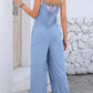 V-Neck Spaghetti Strap Wide Leg Jumpsuit