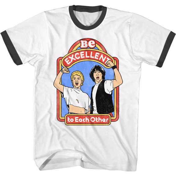 Bill & Ted Adult Lightweight Ringer T-Shirt