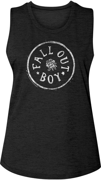 Fall Out Boy Juniors Sleeveless Crew Neck T-Shirt