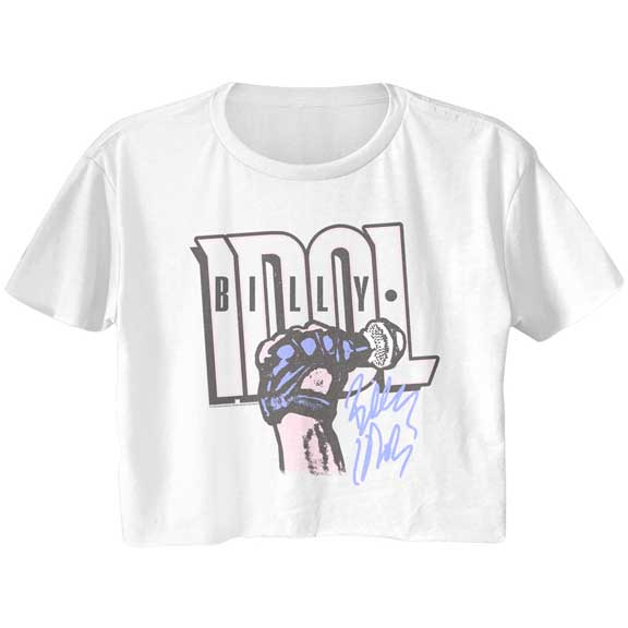 Billy Idol Juniors Crop T-Shirt