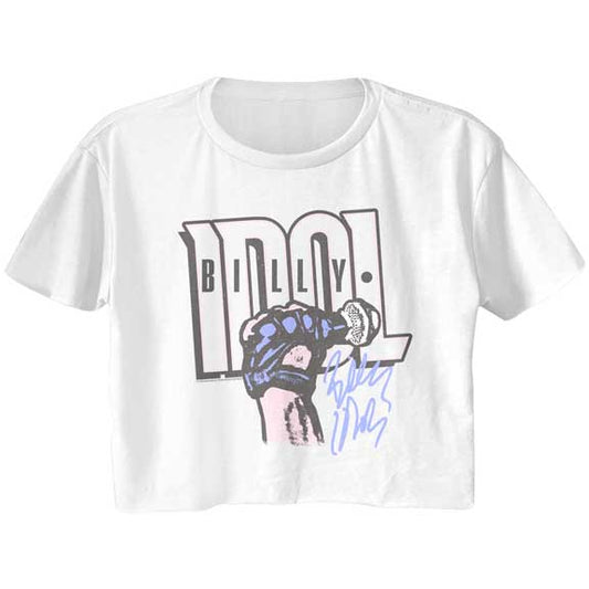 Billy Idol Juniors Crop T-Shirt