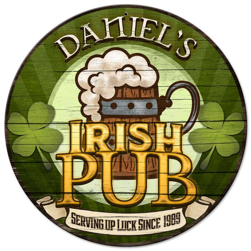 Personalized Irish Pub Vintage Metal Sign