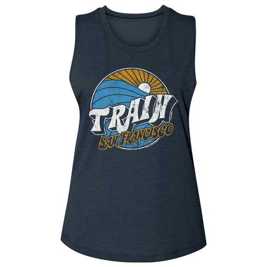 Train Juniors Slub Sleeveless Crew Neck T-Shirt