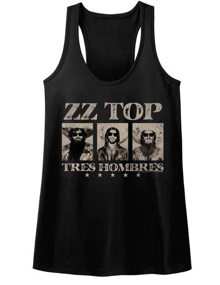 ZZ Top Juniors Raw Edge Racerback Tank