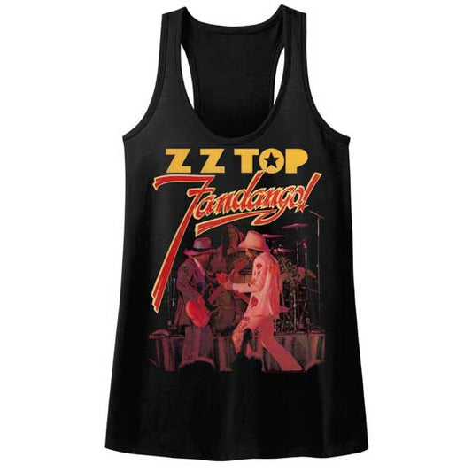 ZZ Top Juniors Raw Edge Racerback Tank