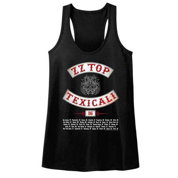 ZZ Top Juniors Raw Edge Racerback Tank